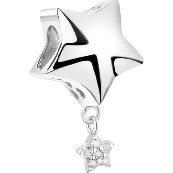 Přívěsek Stříbrný přívěsek Beads se zirkony - hvězdy - AP537-9129