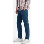 Ombre Teplákové kalhoty OM-PACG-0204 Modrá Regular Fit L