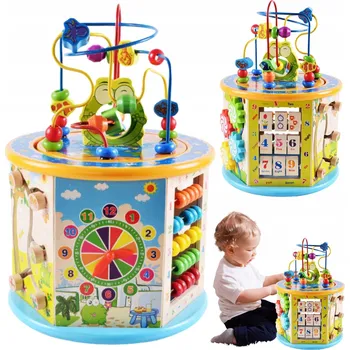 ostatní stavebnice TŘÍDIČ STAVEBNICE DŘEVĚNÁ SKLÁDAČKA PRO DĚTI interaktivní kreativní 12m+