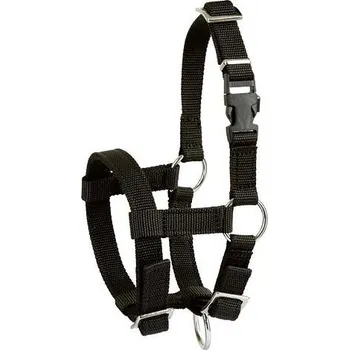 Ohlávka pro lamy a alpaky, textilní, nastavitelná, černá