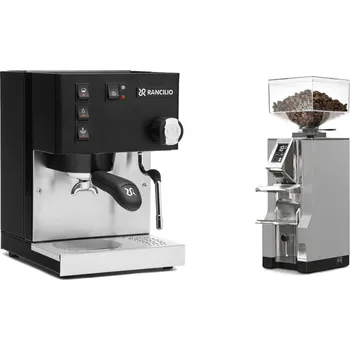Kávovar Rancilio Silvia E, black + Eureka Mignon Libra, CR grey
