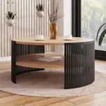 Konferenční stolek FIKOLI 40x75 cm černá/zlatý dub