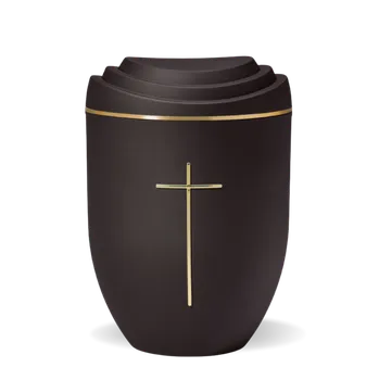 Smuteční dekorace Ekologická urna Scalerna - Kříž/Antracitová