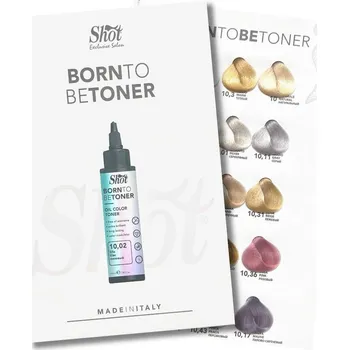 Barva na vlasy Shot Born To Be Toner Color Chart - vzorník k tonerům KLASIK: Obsahuje 10 výšky odstínů