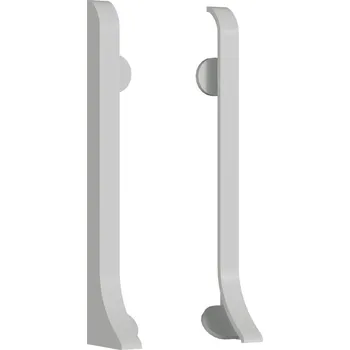 Podlahová lišta ACARA AP38/2 levá + pravá koncovka k soklové liště, PVC šedá, 60 mm, 2 ks AASP 60/38-KLP