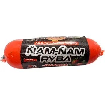 Umělá nástraha Těsto DK Fishing Ňam-Ňam Ryba 135gr Jahoda