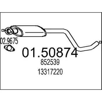 Auto-moto Střední tlumič výfuku MTS 01.50874