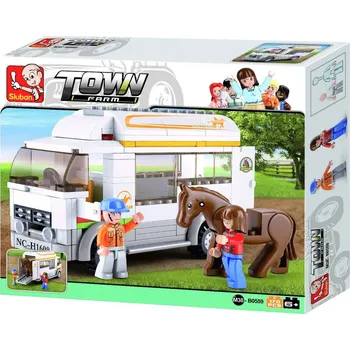 Stavebnice Sluban Sluban Town Farm M38-B0559 vůz pro přepravu koní