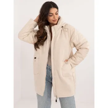 Přechodová bunda s lesklou nitkou Vaston béžová EU velikost: S