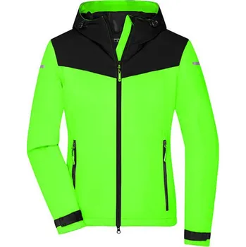 Dámská softshellová bunda James&amp;Nicholson Dámská softshellová bunda JN1179 Bright Green-Black L