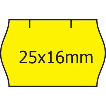 Samolepící etiketa Cenové etikety 25 x 16 CONTACT žlutá (40)