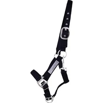 Vybavení pro koně Bezpečnostní ohlávka QHP, černá - vel. Pony