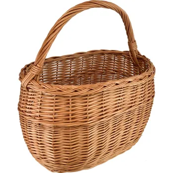 Nákupní košík Nákupní proutěný košík velký 43 x 28 x 26/41 cm hnědý