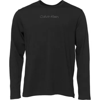 Pánské tričko Pánské pyžamové triko Calvin Klein L/S CREW NECK M Černá