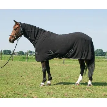 Deka pro koně Odpocovací deka s krkem Harrys Horse Deluxe, černá - vel. 155 cm