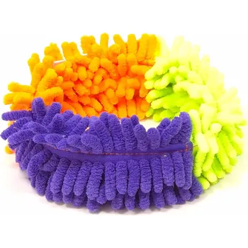 Hračka pro psa Pískací Potvůrky Mopový kroužek - malý Barva: oranžová/fialová/žlutozelená