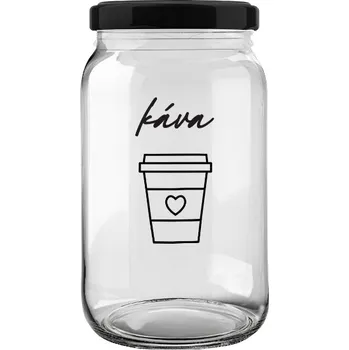 Sklenice Úklid pro klid Sklenice na kávu 0,9 l Velikost: 0,9 l, Typ písma: Psací