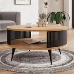 Konferenční stolek ROENNI 44x75 cm černá/zlatý dub