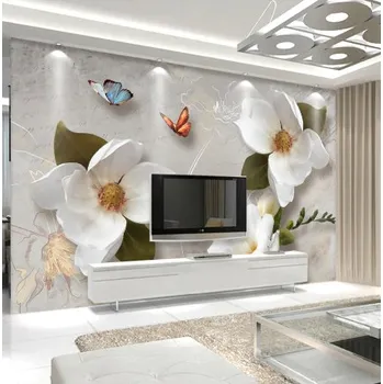 Fototapeta Solution Media 3D tapeta - Květina a Motýl MU1496 3 - 3D Relief - Vliesová tapeta - 320g/m2