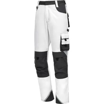 NITRAS MOTION TEX PLUS, pracovní kalhoty, dlouhé, bílá / šedá Velikost: 58