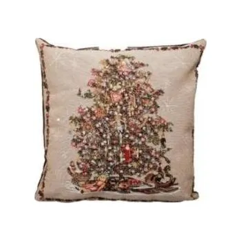 Povlak na dekorativní polštářek Gobelínový povlak na polštář Vánoční stromek 45x45 cm