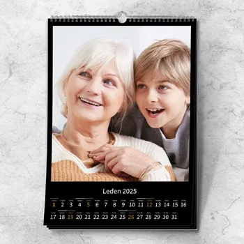 Fotokalendář Nástěnný fotokalendář měsíční "Velká čísla černý"