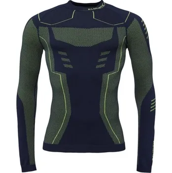 Pánské termoprádlo Pánské bezešvé termo triko Klimatex RAITO SEAMLESS XL/2XL Tmavě modrá, Světle zelená