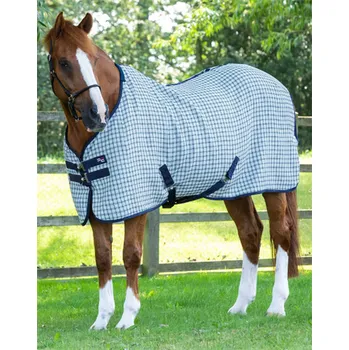 Vybavení pro koně Vaflová deka Premier Equine 3D - šedo-modrá, vel. 125 cm