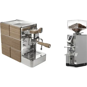 Příprava kávy Stone Espresso Mine Premium Wood + Eureka Mignon Libra, CR grey