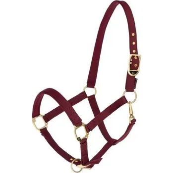 Nylonová ohlávka Covalliero Classy, vínová - vel. Full