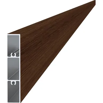 Stavební profil Hliníkový profil - ořech, 80x16mm, AL-WD8016-OR-6