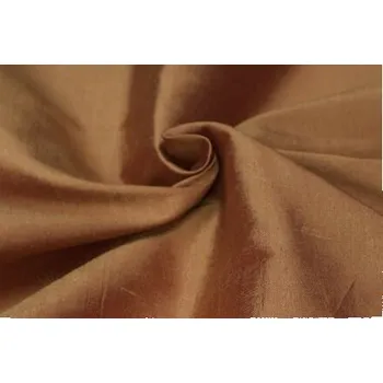 Hedvábný dupion, hladký, šanžánový, zlato-červený, sartor.cz