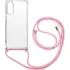 Pouzdro na mobilní telefon TopQ Kryt pro Xiaomi Redmi 13C průhledný s růžovou šňůrkou