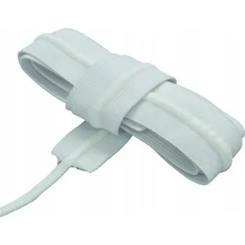 Guma se šňůrkou šíře 32 mm bílá, barva Bílá