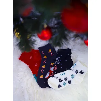 BudesIN Sada 4 párů vánočních ponožek Velikost: 38-42