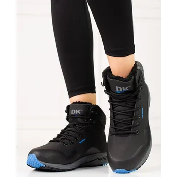 Dámská treková obuv Luxusní dámské trekingové boty černé bez podpatku 38