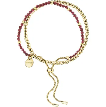 Náramek Pozlacený náramek z mosazi s granáty - AR539-7263