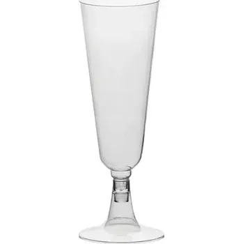 Jednorázové nádobí Gastro obaly Znovupoužitelná sklenka PS transparentní na šampaňské 150ml (min. počet 288ks)