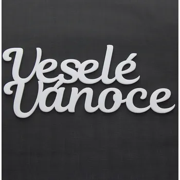 Vánoční dekorace Naše galanterie Nápis plexi Veselé vánoce 170 x 79 mm