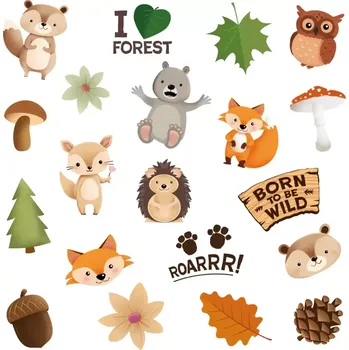 Odstranitelné tetování Dočasné tetování zvířátka - Lesní kamarádi 20 ks