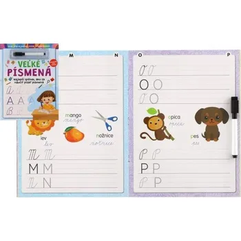 Cizojazyčná kniha Pracovný zošit Veľké písmená + Zmazateľné pero SK verzia 21x28cm