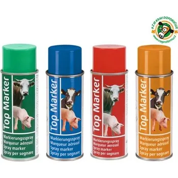 Značení hospodářského zvířete Barva značkovací ve spreji Top Marker - 500 ml - zelená