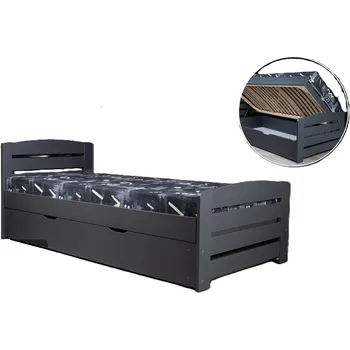 Postel Postel s úložným prostorem Melani 90cm Šedá