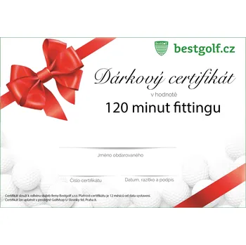 Dárková krabička Bestgolf Dárkový certifikát pro golfistu - 120 minut fittingu golfových holí + Dárková krabička týček
