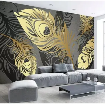 Fototapeta Solution Media 3D tapeta - Abstract Golden Feather MU2548 3 - 3D Relief - Vliesová tapeta - 320g/m2