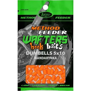 Boilies Lorpio Hook Baits Wafters Dumblles 15g - 5x10mm Malina / Černý pepř