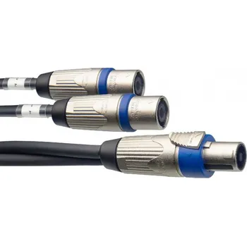 Audio kabel Stagg XYC1-SF2SM25C, reproduktorový rozbočovací kabel 4x 2,5 mm, 1 m