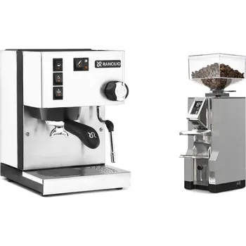 Příprava kávy Rancilio Silvia BC, white + Eureka Mignon Libra, CR grey