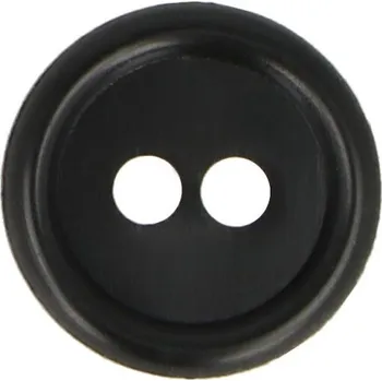 Knoflík Knoflík košilový velikost 18", barva Černá (332)