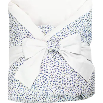 Zavinovačka enie baby Péřová zavinovačka 80x80 cm LITTLE BLUE FLOWERS / WHITE